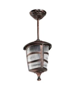 ГРАДИНСКИ ВИСЯЩ ФЕНЕР BARI-H E27 ЧЕРЕН ЦВЯТ IP44 ПЛАСТМАСОВ 180x160mm АНТИК 3242020 VITO