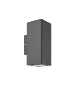 ФАСАДЕН АПЛИК ADRIA SQ2 GU10 ДВУПОСОЧНO ОСВЕТЯВАНЕ 76x186x99mm IP54 ПЛАСТМАСА ЦВЯТ АНТРАЦИТ 3230610 VITO