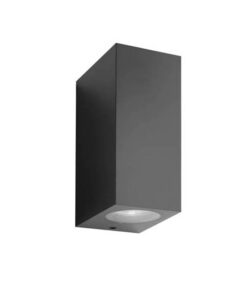 ВЪНШЕН СТЕНЕН ОСВЕТИТЕЛ ADRIA SQC2 GU10 UP & DOWN 92x160x70mm IP54 ПЛАСТМАСА АНТРАЦИТ 3230520 VITO