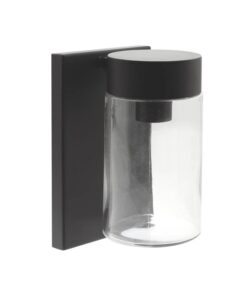 ФАСАДЕН АПЛИК KOTOR W1 Φ116x320mm IP44 НЕРЪЖДАЕМА СТОМАНА ЧЕРЕН ЦВЯТ 3230350 VITO