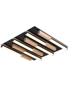 LED Осветително тяло за таван ELIOT MX4980-6S-3BMT 26W 3000K черен/дърво