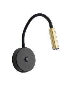 Аплик с USB порт LAGOS 10201 1xG9 черен/злато