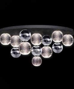 DIAMOND LED CEILING LAMP 32W 3000K, BLACK+CHROME