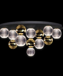DIAMOND LED CEILING LAMP 32W 3000K, BLACK+GOLD