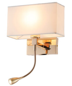 ROSA LED WALL LAMP 3W 3000K + 1XE27, FRENCH GOLD