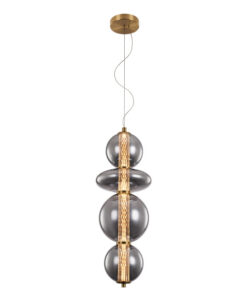 SPLENDOR LED PENDANT 18W 3000K, BRASS+SMOKY GREY