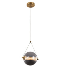 SPLENDOR LED PENDANT 6W 3000K, BRASS+SMOKY GREY