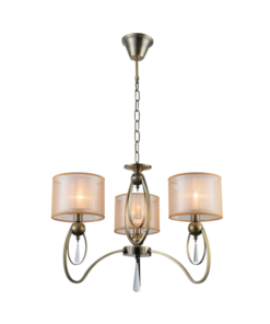 MERY ПOЛИЛЕЙ 3XE27 АНТИЧЕН МЕСИНГ D600X480mm