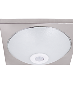 ПЛАФОНИЕРА СЪС СЕНЗОР 2XE27 300/300MM MATИРАН ХРОМ