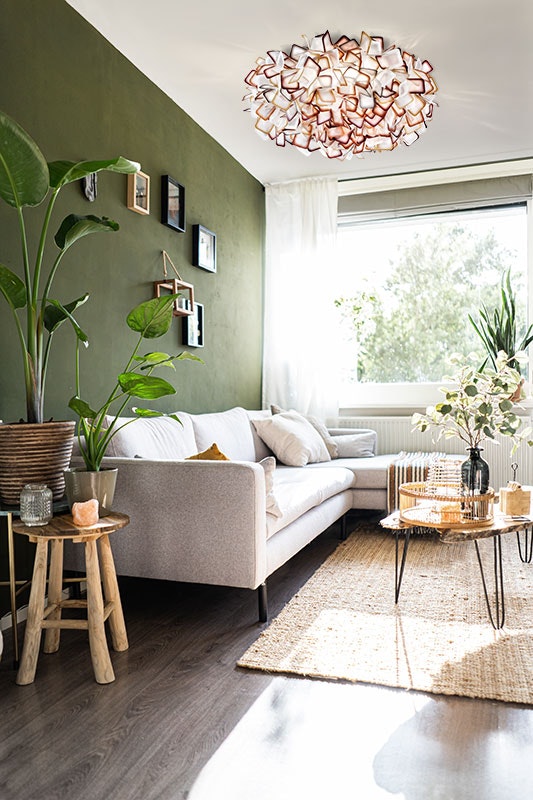 Плафон SLAMP CLIZIA бял детайл на разсейвателя