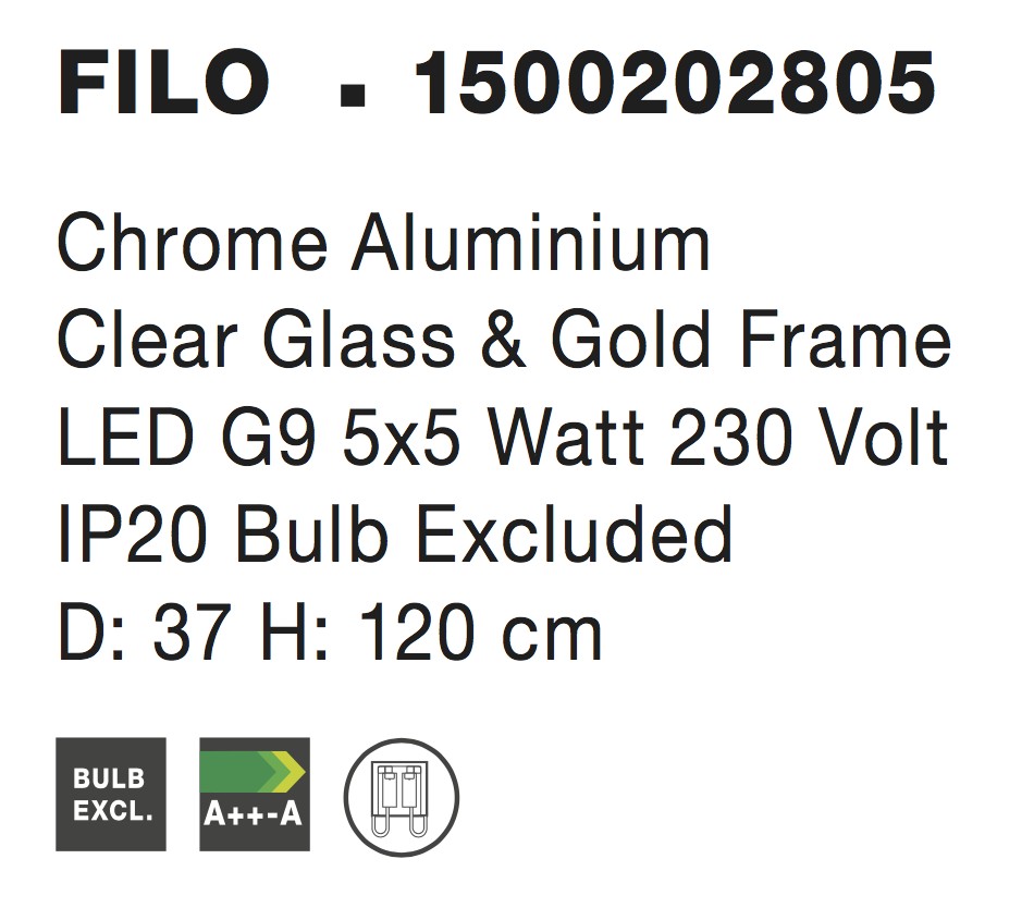 Полилей Nova Luce FILO 1500202805 хром детайл 3