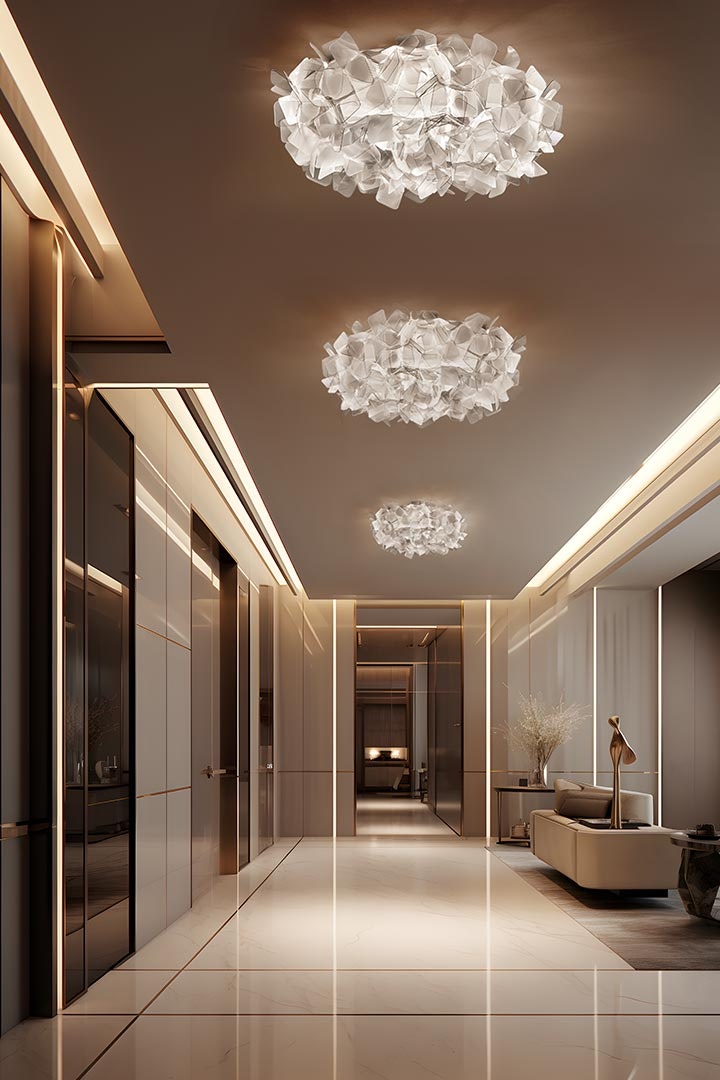 Плафон SLAMP CLIZIA бял в дневна
