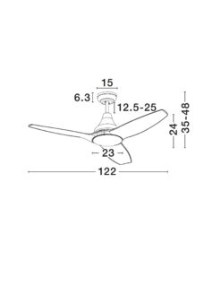 Вентилатор Nova Luce SAMOA 5267301 бял детайл 6