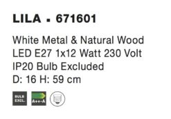 Настолна лампа Nova Luce LILA 671601 бял детайл 3