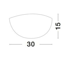 Аплик Nova Luce SHELL 702201 бял в интериор