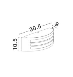 Фасаден аплик Nova Luce ZENITH 713114 кафяв на фасада