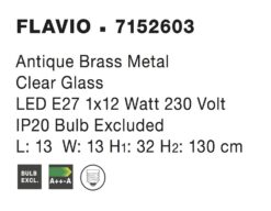 Полилей Nova Luce FLAVIO 7152603 златен детайл 3