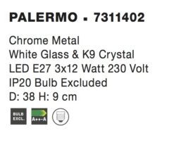 Полилей Nova Luce PALERMO 7311402 бял детайл 3