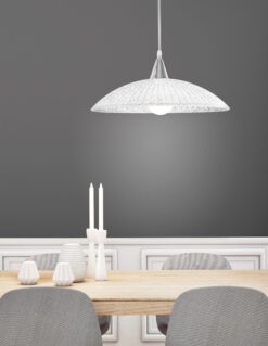 Полилей Nova Luce SHELL 7326501 бял в интериор