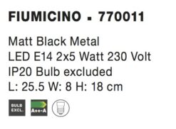 Аплик Nova Luce FIUMICINO 770011 черен детайл 4