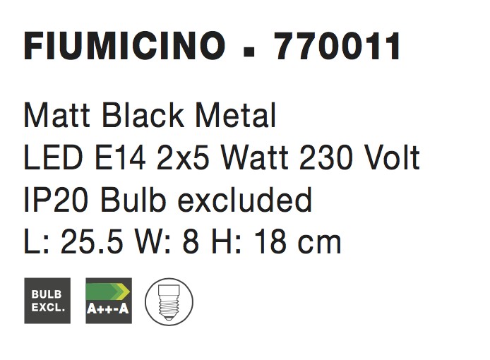 Аплик Nova Luce FIUMICINO 770011 черен детайл 4