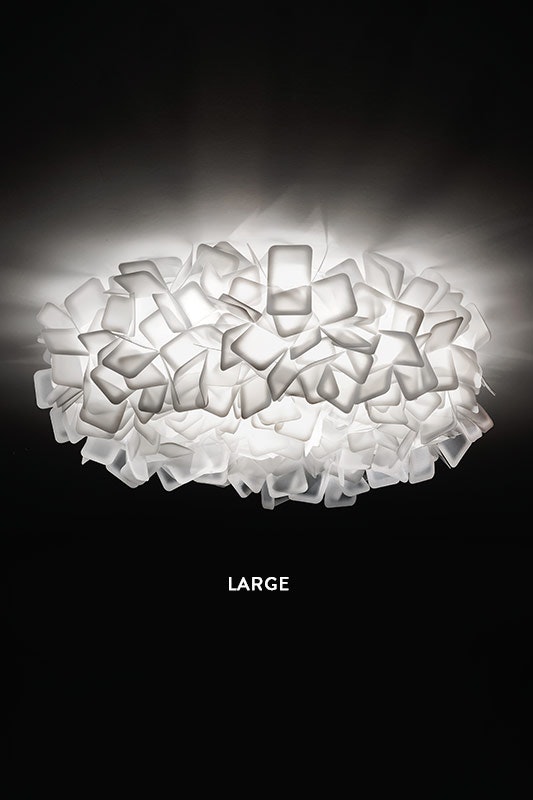 Плафон SLAMP CLIZIA бял детайл на разсейвателя