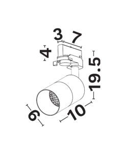 Магнитно тяло Nova Luce 2-WIRES TRACK 8008801 бял детайл 2