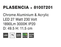 Плафониера Nova Luce PLASENCIA 81007201 хром детайл 4