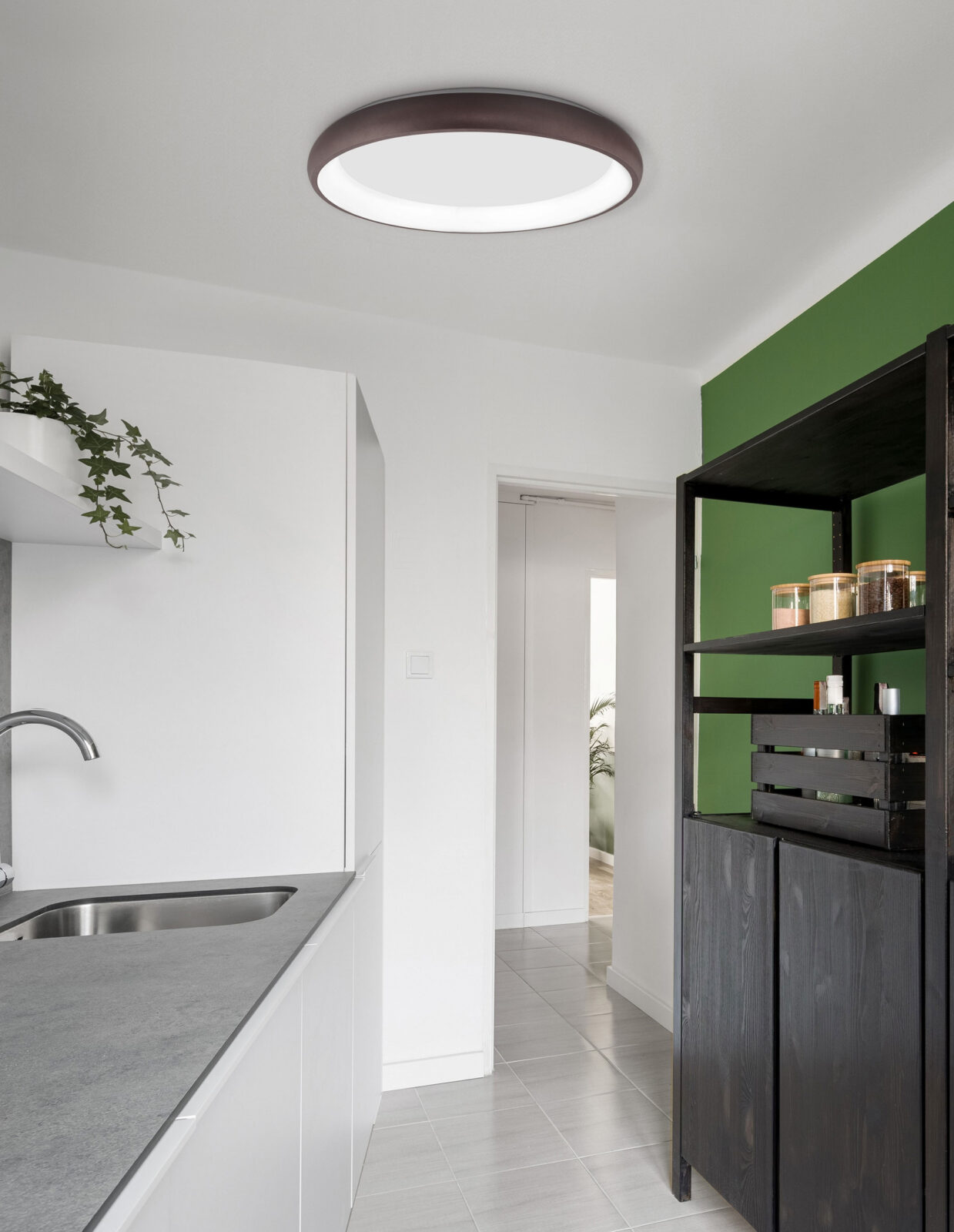 Плафониера Nova Luce ALBI 8105612 кафяв