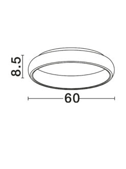 Плафониера Nova Luce ALBI 8105617 сив детайл 6