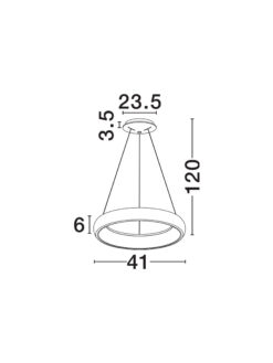 Полилей Nova Luce ALBI 8105620 черен детайл 5