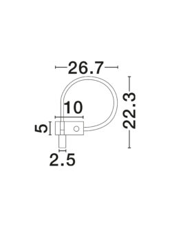 Аплик Nova Luce GENEVA 8126582 черен детайл 2