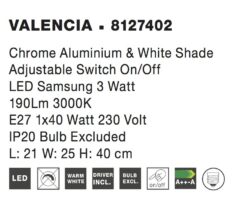 Аплик Nova Luce VALENCIA 8127402 бял детайл 3
