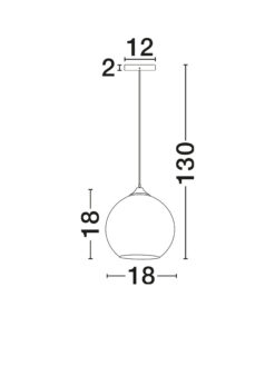Пендел Nova Luce BLAZE 8142680 черен детайл 2