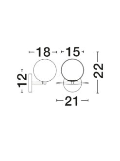 Аплик Nova Luce VITTON 8279603 бял в интериор