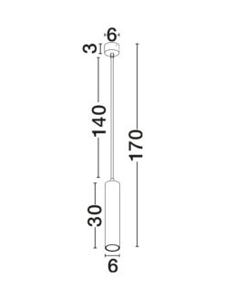 Пендел Nova Luce MARUPE 834870 черен детайл 2
