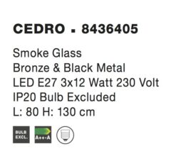 Полилей Nova Luce CEDRO 8436405 златен детайл 3