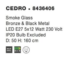 Полилей Nova Luce CEDRO 8436406 златен детайл 4