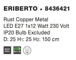 Пендел Nova Luce ERIBERTO 8436421 мед детайл 3