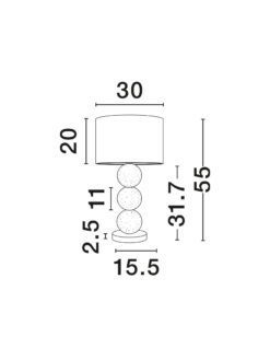 Настолна лампа Nova Luce CHAMOIS 9001066 бял детайл 5