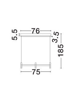 Полилей Nova Luce POETIC 9002091 черен детайл 6