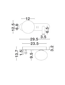 Аплик Nova Luce NOBLE 9002106 бял детайл 6