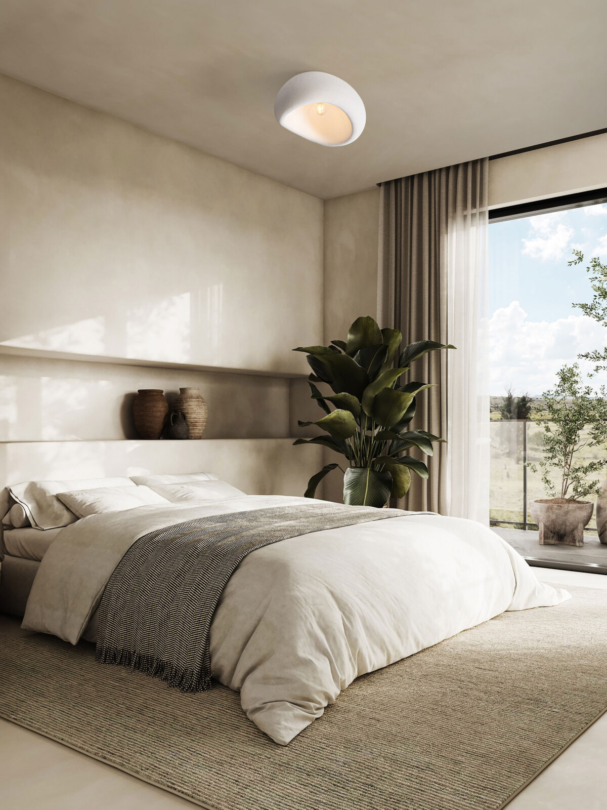 Плафониера Nova Luce AERE 9002664 бял