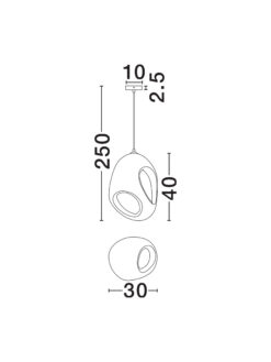 Полилей Nova Luce TEMPUS 9002670 бял детайл 5