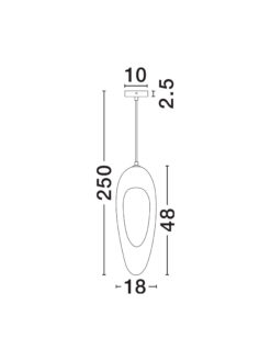 Полилей Nova Luce TEMPUS 9002688 кафяв детайл 6