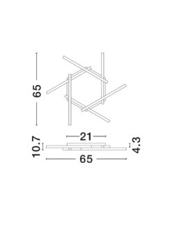 Плафониера Nova Luce HYDE 9005651 черен детайл 4