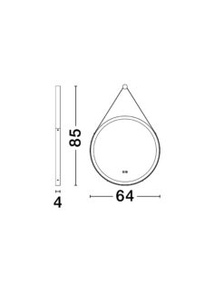 LED огледало Nova Luce REMS 9006005 черен детайл 6