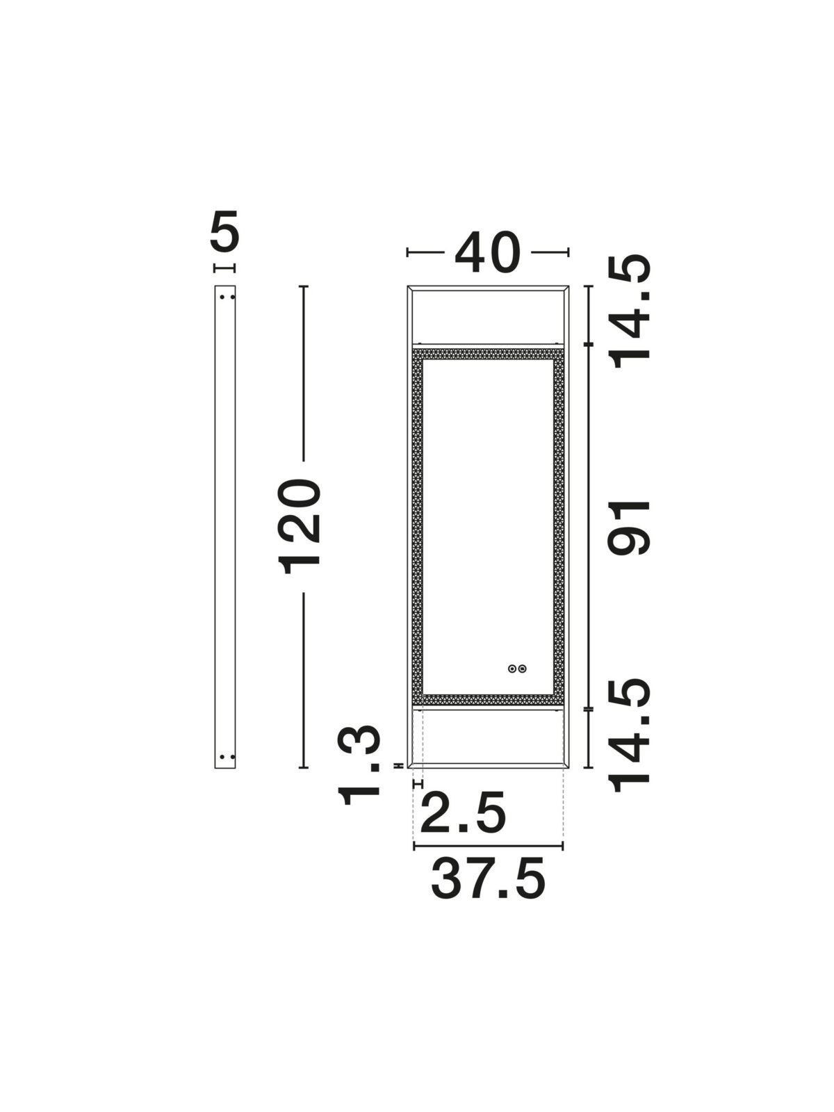 LED огледало Nova Luce RAVEN 9006023 черен детайл 6