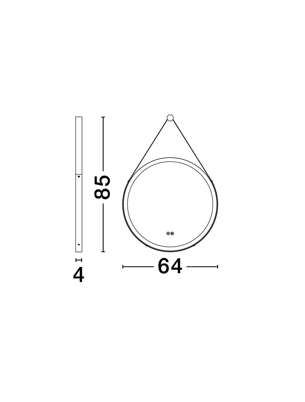 LED огледало Nova Luce REMS 9006025 черен детайл 6