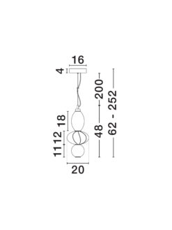 Пендел Nova Luce ONETA 9009156 бял детайл 5